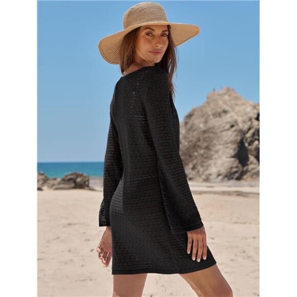 Womens Swimsuit Crochet Swim Cover Up Summer Bathing Suit Swimwear - Picture 4 of 7